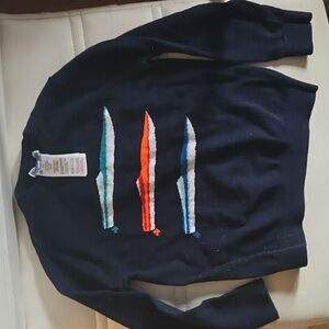 Boys Jacadi Navy Sweater with Colorful Boats 6A
